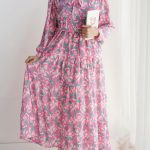 پیراهن نخی گلدار یاسمین