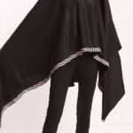 پانچو مخمل شطرنجی