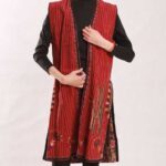 جلیقه خط‌نگار زرشکی